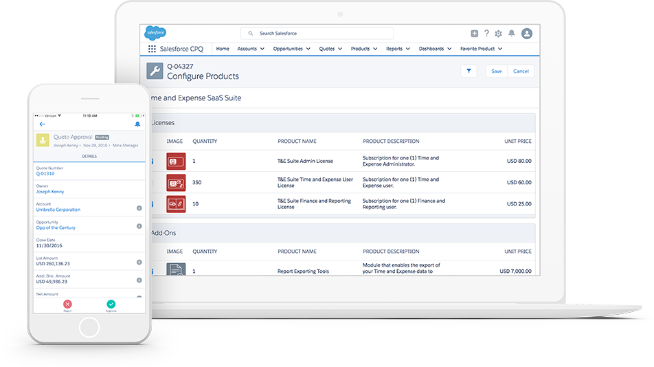 screenshot of Salesforce CPQ & Billing